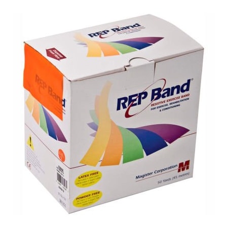 Fabrication Enterprises REP Band Latex Free Exercise Band, Orange, 50 Yard Roll/Box 10-1090